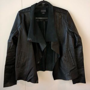 Genuine Black Leather Jacket Medium Trouve Biker